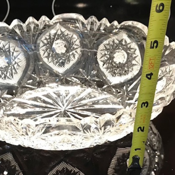 Vintage Crystal Salad Bowl - Picture 6 of 10